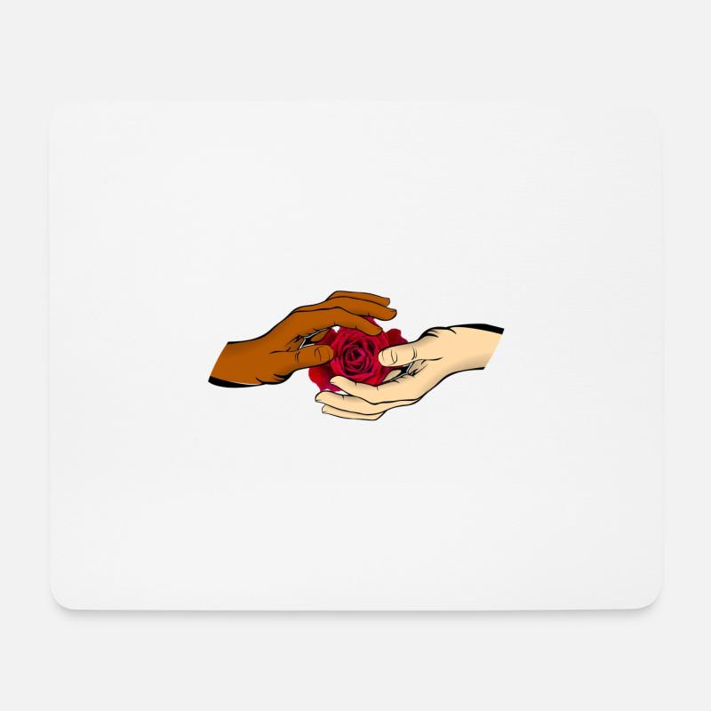 Hände - Mousepad (Querformat) - Weiß