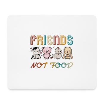 Friends Not Food Vegan Shirt - Mousepad (Querformat) - Weiß - Vorne