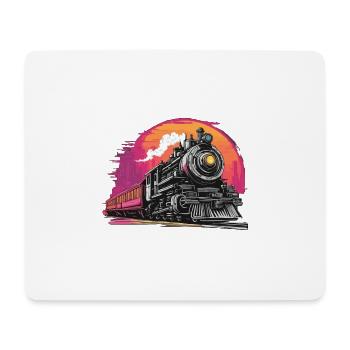 Zug / Lokomotive / Dampflok / Eisenbahn / Lock - Mousepad (Querformat) - Weiß - Vorne