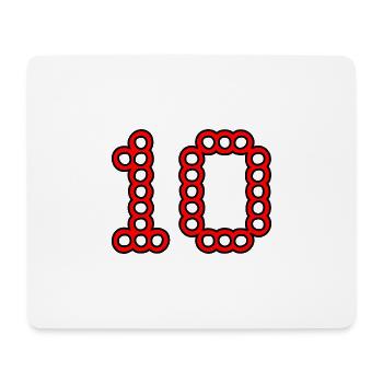 10. 10 JAHRE. 10-JÄHRIGES JUBILÄUM. 10-JÄHRIGES JUBILÄUM. - Mousepad (Querformat) - Weiß - Vorne