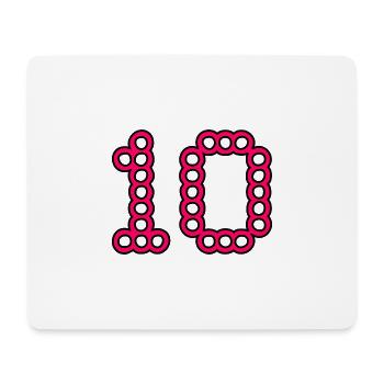 10. 10 JAHRE. 10-JÄHRIGES JUBILÄUM. 10-JÄHRIGES JUBILÄUM. - Mousepad (Querformat) - Weiß - Vorne