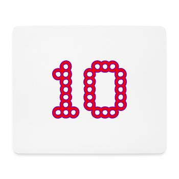 10. 10 JAHRE. 10-JÄHRIGES JUBILÄUM. 10-JÄHRIGES JUBILÄUM. - Mousepad (Querformat) - Weiß - Vorne