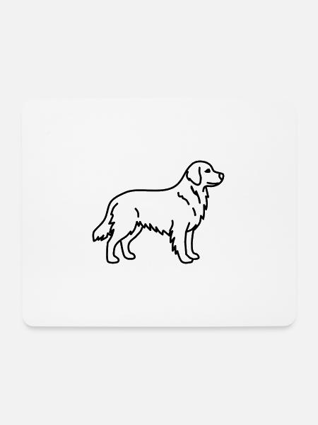 Golden Retriever - Mouse Pad (horizontal) - white