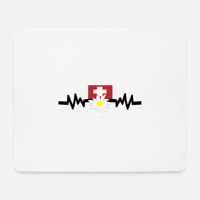 Swizerland Schweiz - Mousepad (Querformat) - Weiß