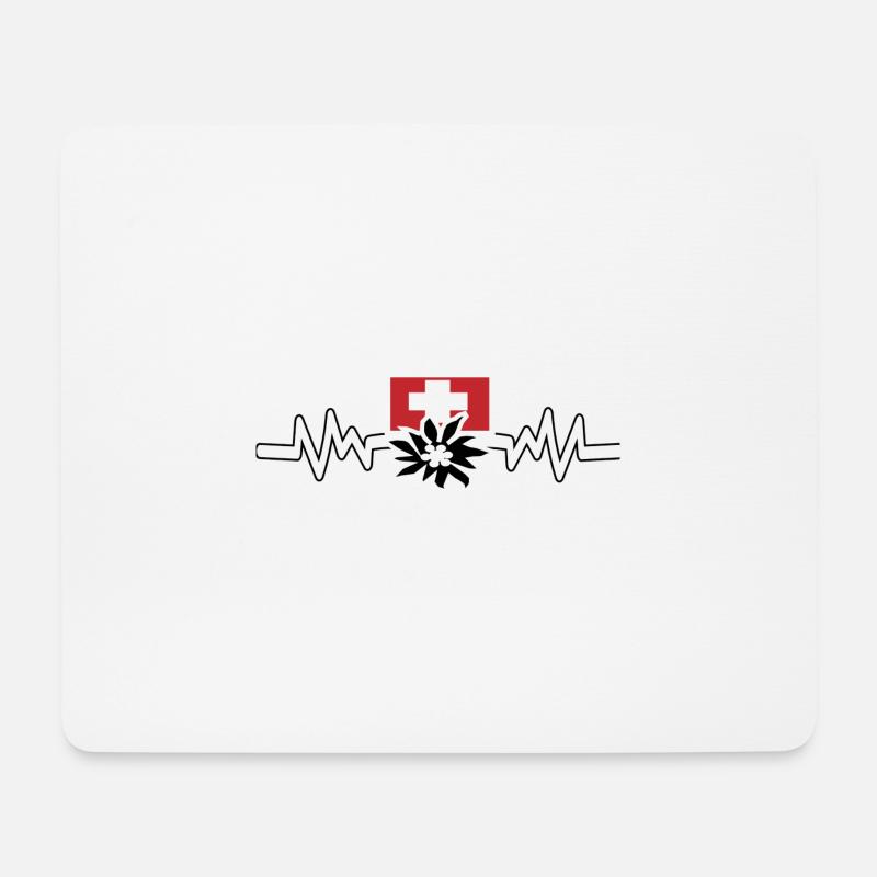 Swizerland Schweiz - Mousepad (Querformat) - Weiß