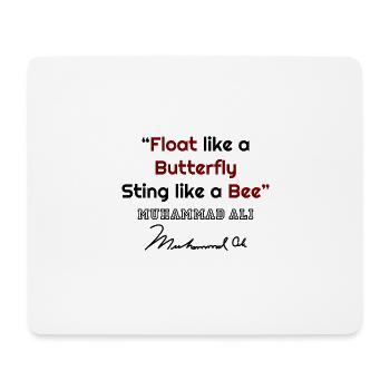 Muhammad Ali, Muhammad Ali Zitate, berühmte Zitate, - Mousepad (Querformat) - Weiß - Vorne