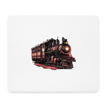 Zug / Lokomotive / Dampflok / Eisenbahn / Lock - Mousepad (Querformat) - Weiß - Vorne