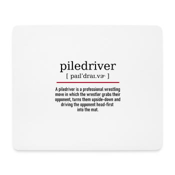 piledriver - spelling and description - Mousepad (Querformat) - Weiß - Vorne
