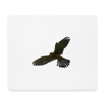 Falke im Flug - Mousepad (Querformat) - Weiß - Vorne