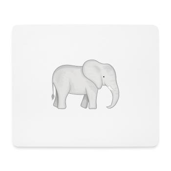 Elefant Baby - Mousepad (Querformat) - Weiß - Vorne