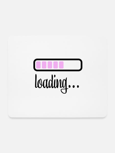 Akku Batterie loading - Mousepad (Querformat) - Weiß