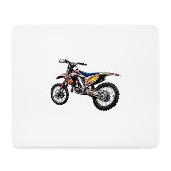 Motard / Motard / Motard / Deux-roues / Cross - Tapis de souris (format paysage) - blanc - Devant