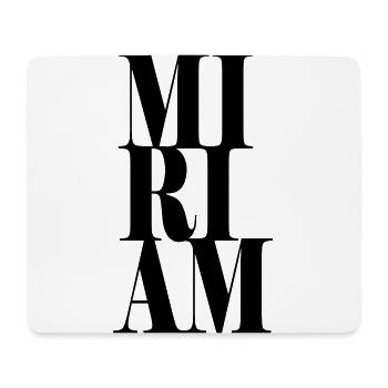 Miriam Nom Prénom Police moderne Word Art - Tapis de souris (format paysage) - blanc - Devant