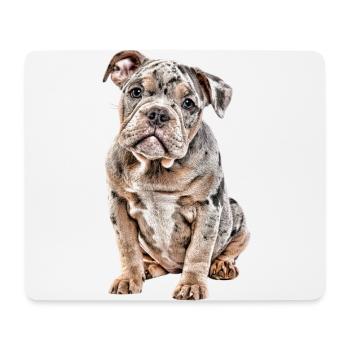 OLD ENGLISH BULLDOG Dog Dogs Bulldog - Mouse Pad (horizontal) - white - Front