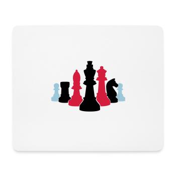 schach 002 - Mousepad (Querformat) - Weiß - Vorne