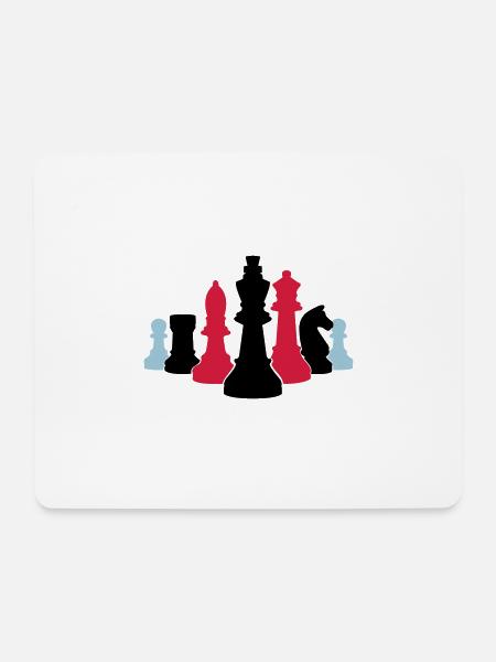 schach 002 - Mousepad (Querformat) - Weiß