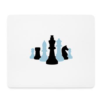 schach 001 - Mousepad (Querformat) - Weiß - Vorne