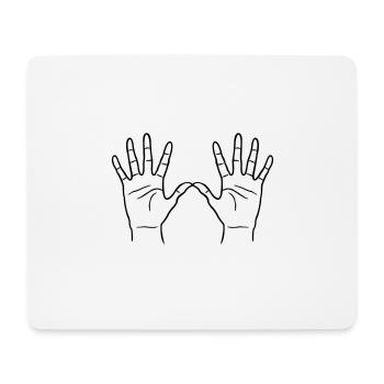 Hands - Mouse Pad (horizontal) - white - Front