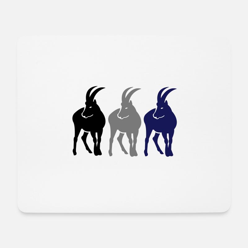 steinboecke - Mousepad (Querformat) - Weiß