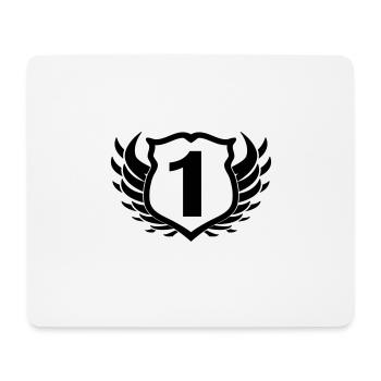 blason 1 - Tapis de souris (format paysage) - blanc - Devant