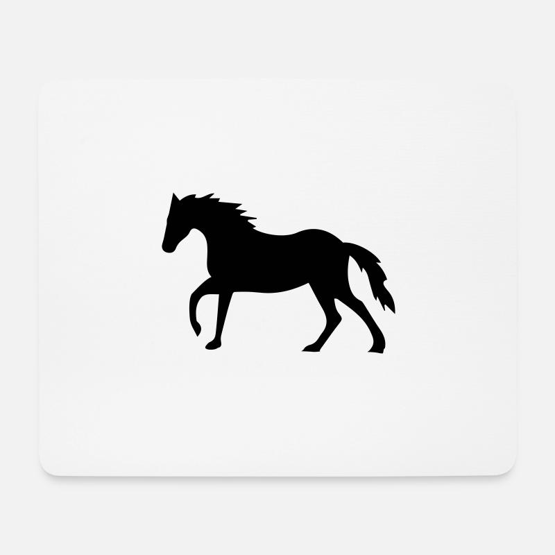 Pferd - Mousepad (Querformat) - Weiß