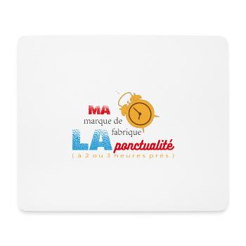 ma marque de fabrique la ponctualite - Tapis de souris (format paysage) - blanc - Devant