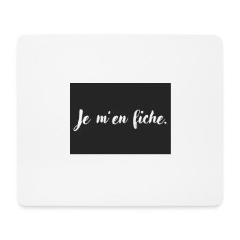 T-shirt imprimé je m’en fiche - Tapis de souris (format paysage) - blanc - Devant