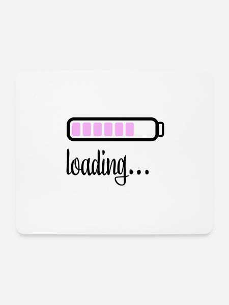 Akku Batterie loading - Mousepad (Querformat) - Weiß