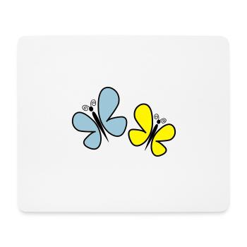 papillons 02 - Tapis de souris (format paysage) - blanc - Devant