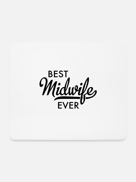 Hebamme - Mousepad (Querformat) - Weiß