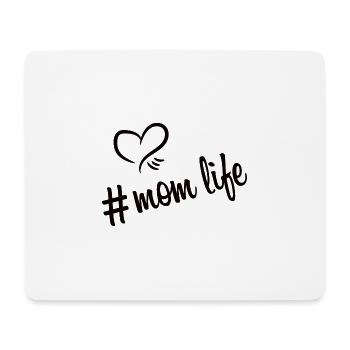 Hashtag Mom Life Black - Mouse Pad (horizontal) - white - Front