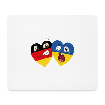 Allemagne Ukraine amour coeur amis amour cadeau - Tapis de souris (format paysage) - blanc - Devant