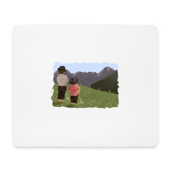 Biesler mit Aussicht - Mousepad (Querformat) - Weiß - Vorne