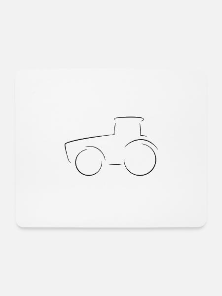 Tractor machine car - Mouse Pad (horizontal) - white