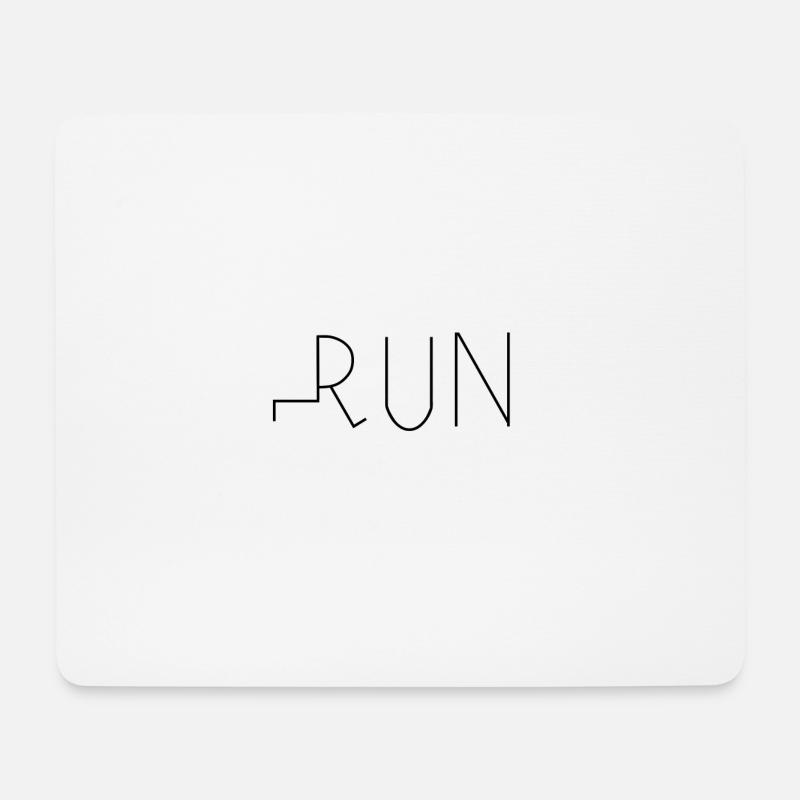 Run - Mousepad (Querformat) - Weiß