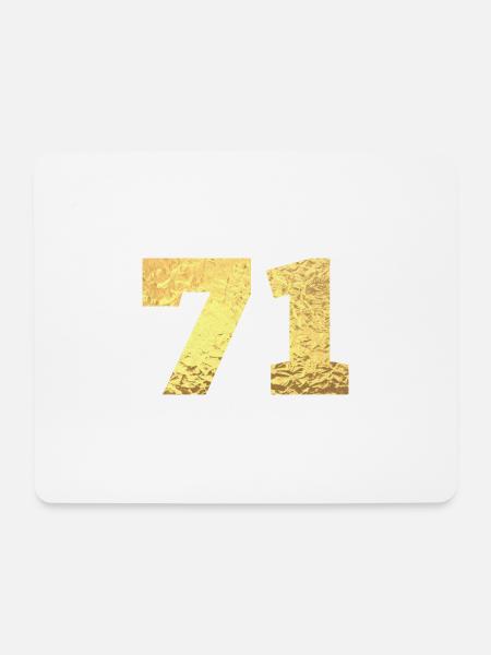 71 Gold Glitter - 71 Geburtstag - Mousepad (Querformat) - Weiß