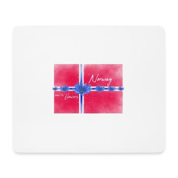 Norvège Norvège Drapeau J’aime Norvège Norge - Tapis de souris (format paysage) - blanc - Devant
