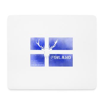 Finlande faune Finlande drapeau finlandais - Tapis de souris (format paysage) - blanc - Devant