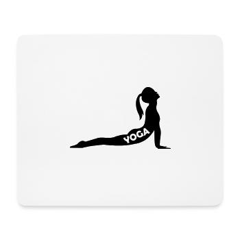 femme de yoga - Tapis de souris (format paysage) - blanc - Devant