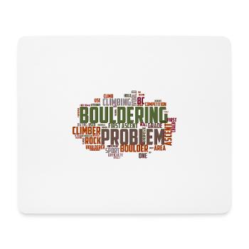 Boulder Word Cloud - Mousepad (Querformat) - Weiß - Vorne