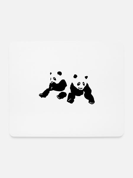 kleine panda4 - Mousepad (Querformat) - Weiß