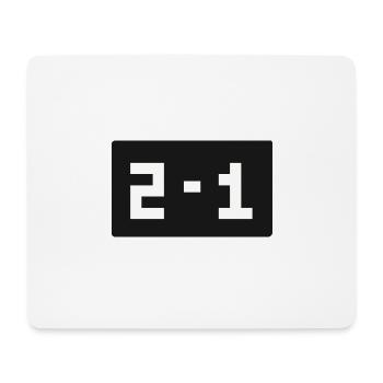 Retrogaming Spielergebnis 2 zu 1 Gewonnen Pixelig - Mousepad (Querformat) - Weiß - Vorne