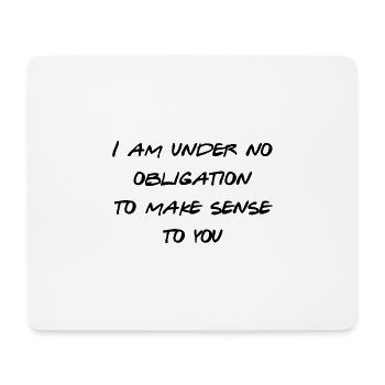 obligation - Tapis de souris (format paysage) - blanc - Devant