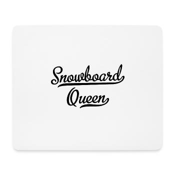 Snowboard Queen - Tapis de souris (format paysage) - blanc - Devant