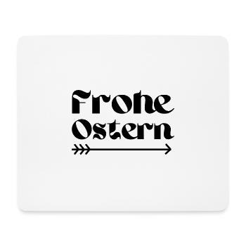 Frohe Ostern mit Pfeil, Osterdesign ,Ostergruß - Mousepad (Querformat) - Weiß - Vorne