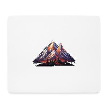 Berg / Alpen / Gipfel / Natur / Wald / Gestein - Mousepad (Querformat) - Weiß - Vorne