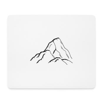 Berglandschaft - Mousepad (Querformat) - Weiß - Vorne