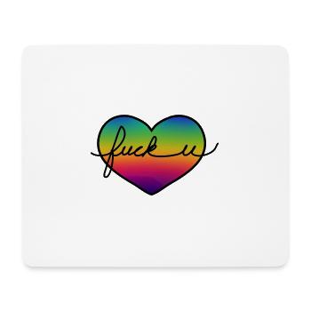 F... U - Mousepad (Querformat) - Weiß - Vorne