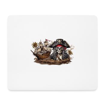 Voilier Pirate Capitaine Aventure Costume Design - Tapis de souris (format paysage) - blanc - Devant