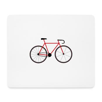 Rennrad Fixie Fahrrad Bike - Mousepad (Querformat) - Weiß - Vorne